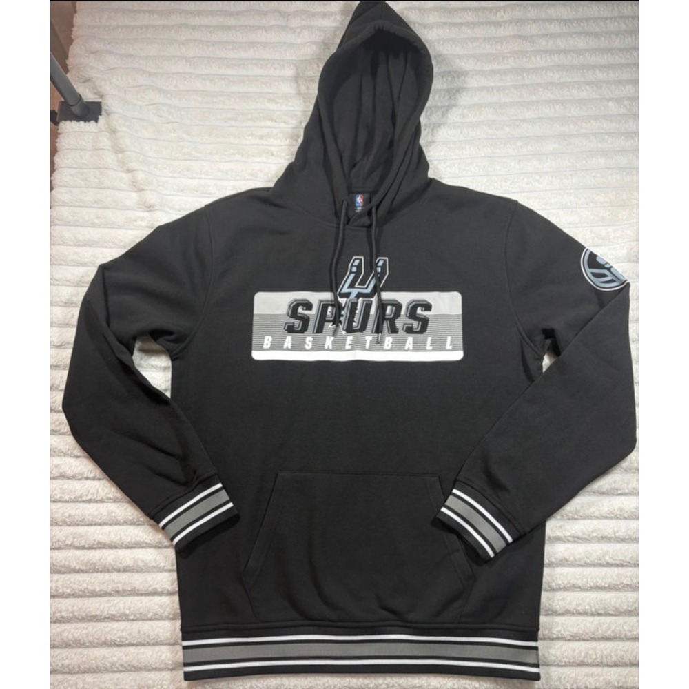 NBA San Antonio Spurs Basketball Hoodie Black Mens Medium VHMB769F NWT